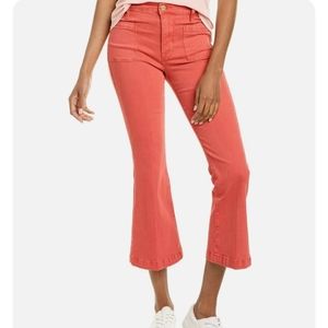 NEW FRAME Denim Le Bardot Cherry Crop Flare Leg Jeans